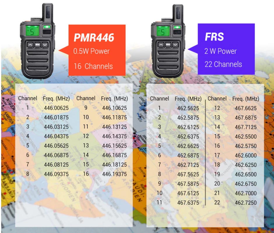 frs pmr446 handheld two way radio